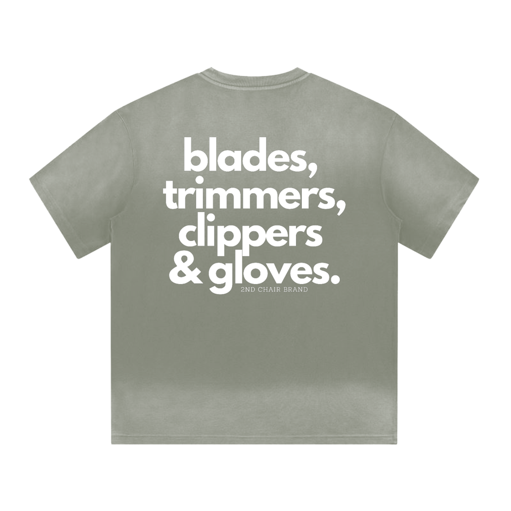 "BARBER ESSENTIALS" I SHAPED GRADIENT WASHED T-SHIRT