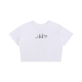 "BARBERS ESSENTIALS" (WHITE) BABY TEE SEAMLESS T-SHIRT