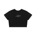 "BARBER ESSENTIALS" (BLACK) BABY TEE SEAMLESS T-SHIRT