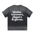 "BARBER ESSENTIALS" I SHAPED GRADIENT WASHED T-SHIRT