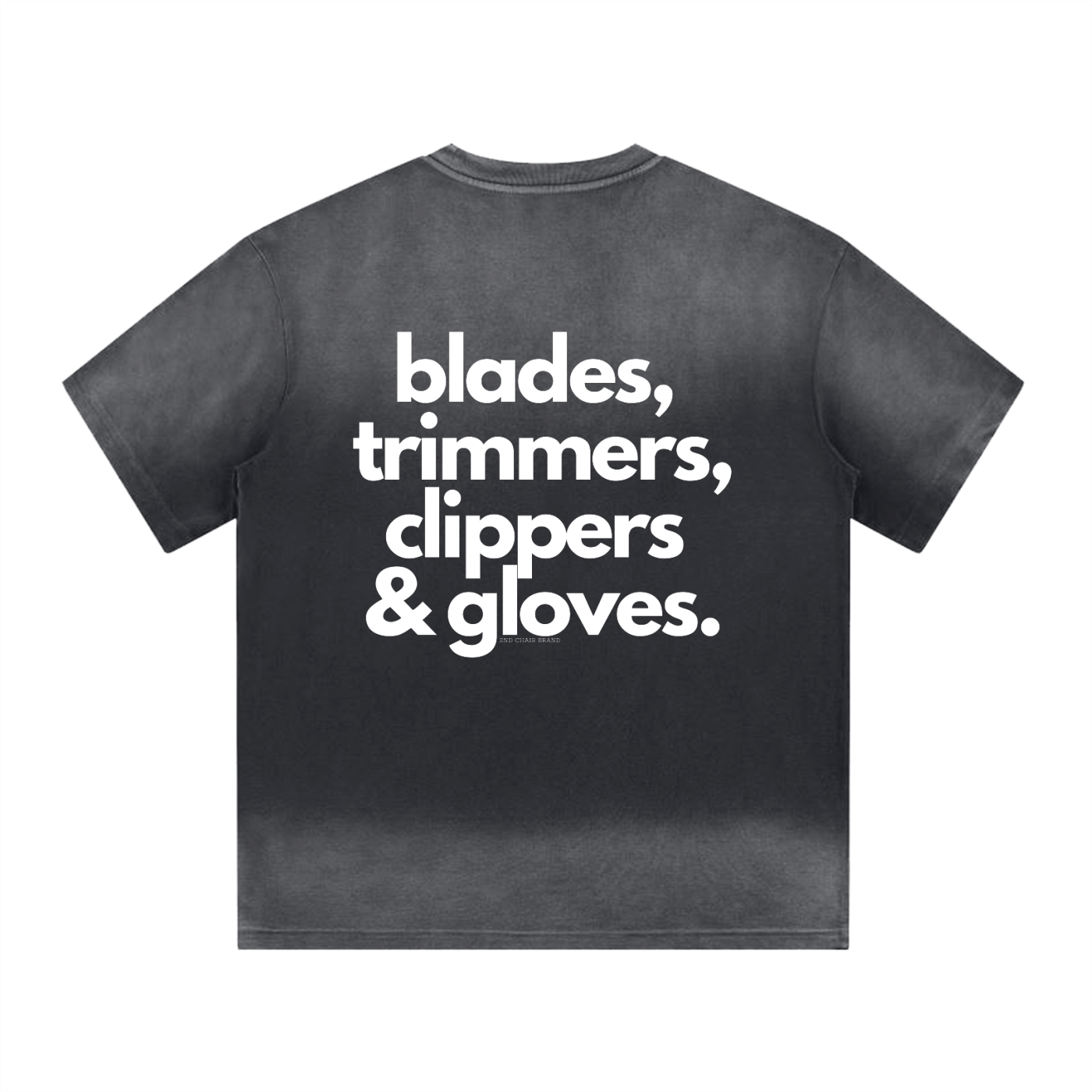 "BARBER ESSENTIALS" I SHAPED GRADIENT WASHED T-SHIRT