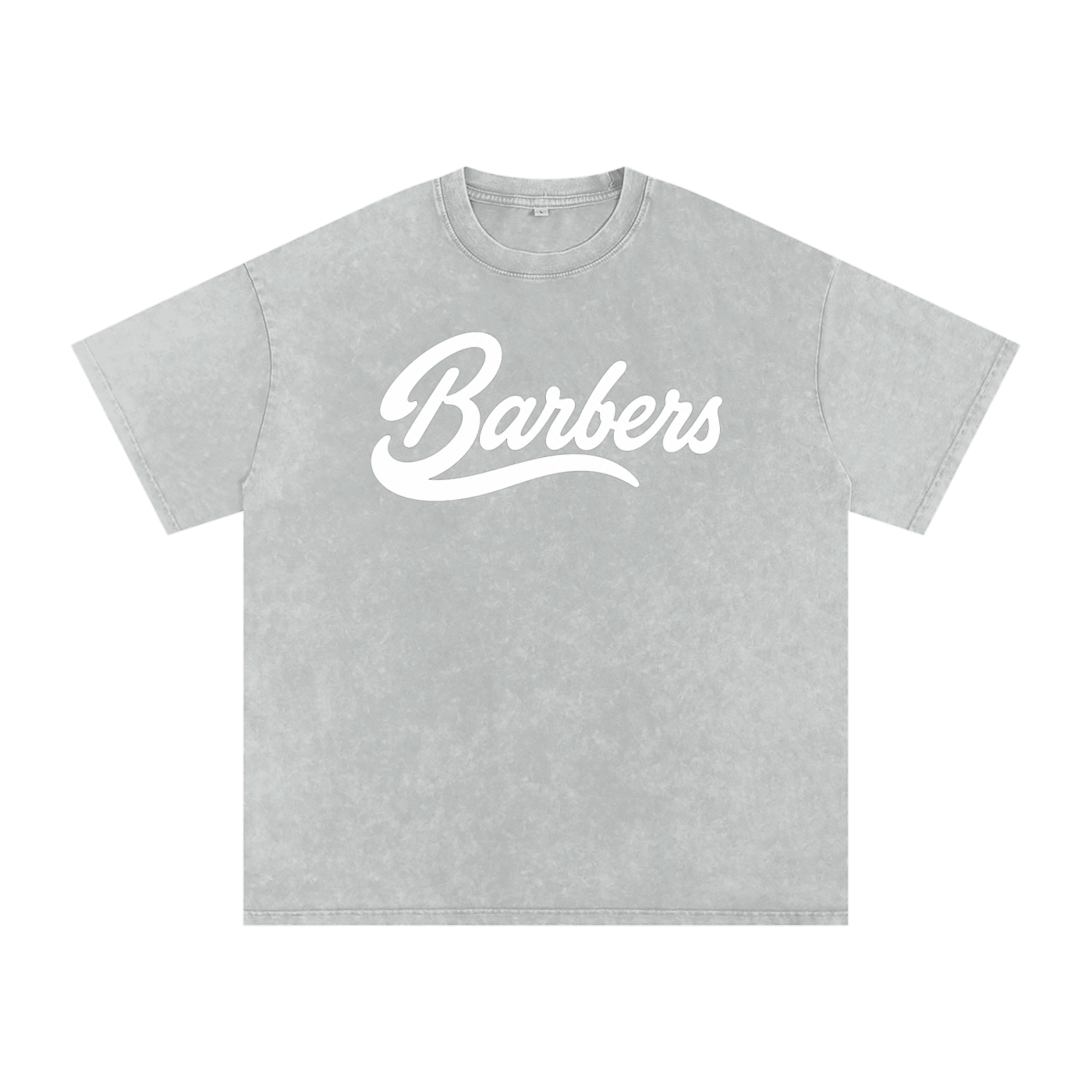 "BARBERS" SNOW WASHED OVERSIZED T-SHIRT