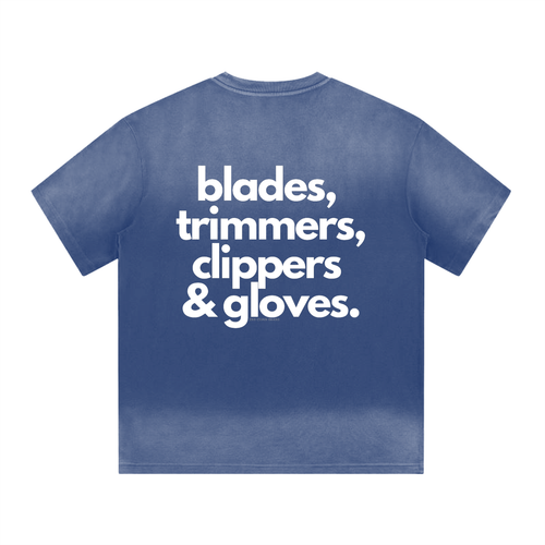 "BARBER ESSENTIALS" I SHAPED GRADIENT WASHED T-SHIRT