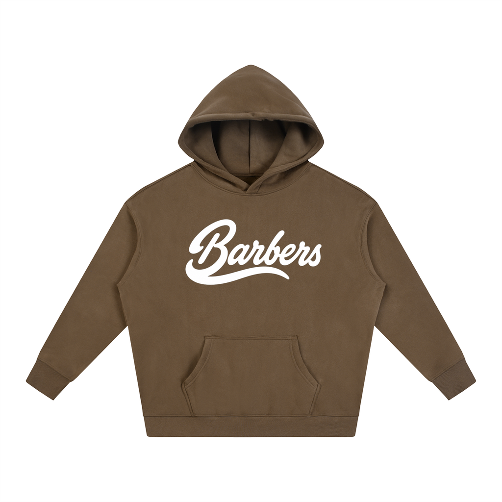 "BARBERS" OVERSIZED FLEECED HOODIE