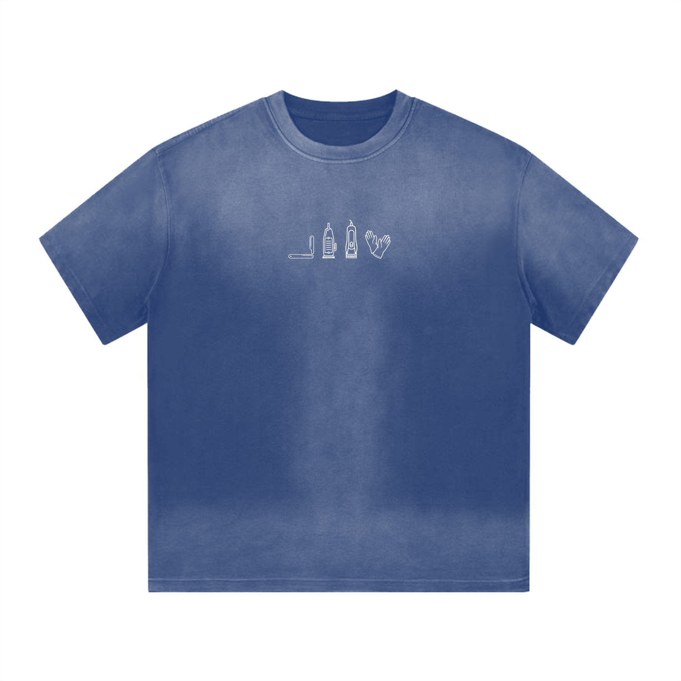 "BARBER ESSENTIALS" I SHAPED GRADIENT WASHED T-SHIRT