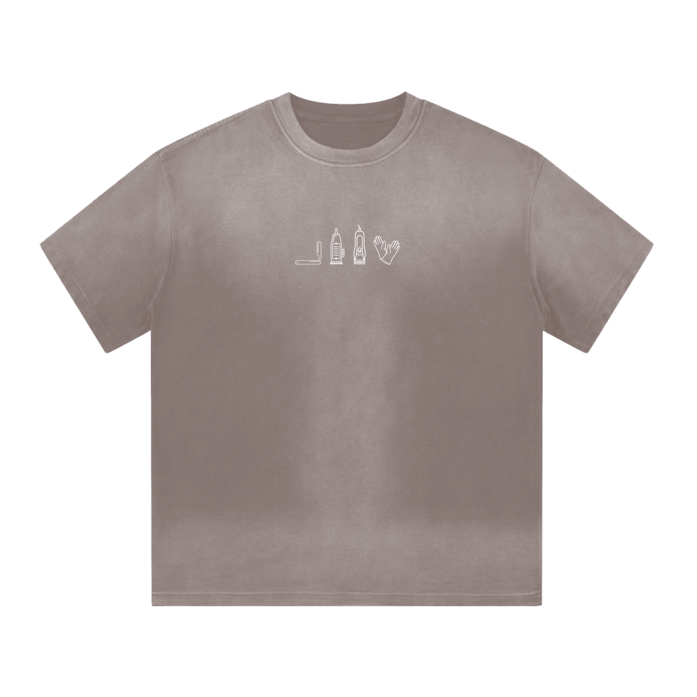 "BARBER ESSENTIALS" I SHAPED GRADIENT WASHED T-SHIRT