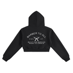 “BARBERS CLUB” ESSENTIAL CROPPED WOMENS HOODIE