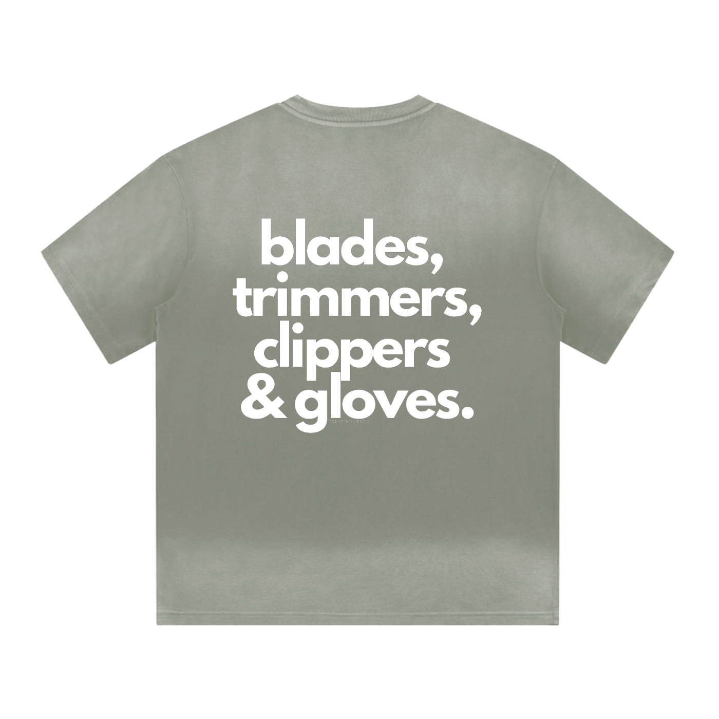 "BARBER ESSENTIALS" I SHAPED GRADIENT WASHED T-SHIRT