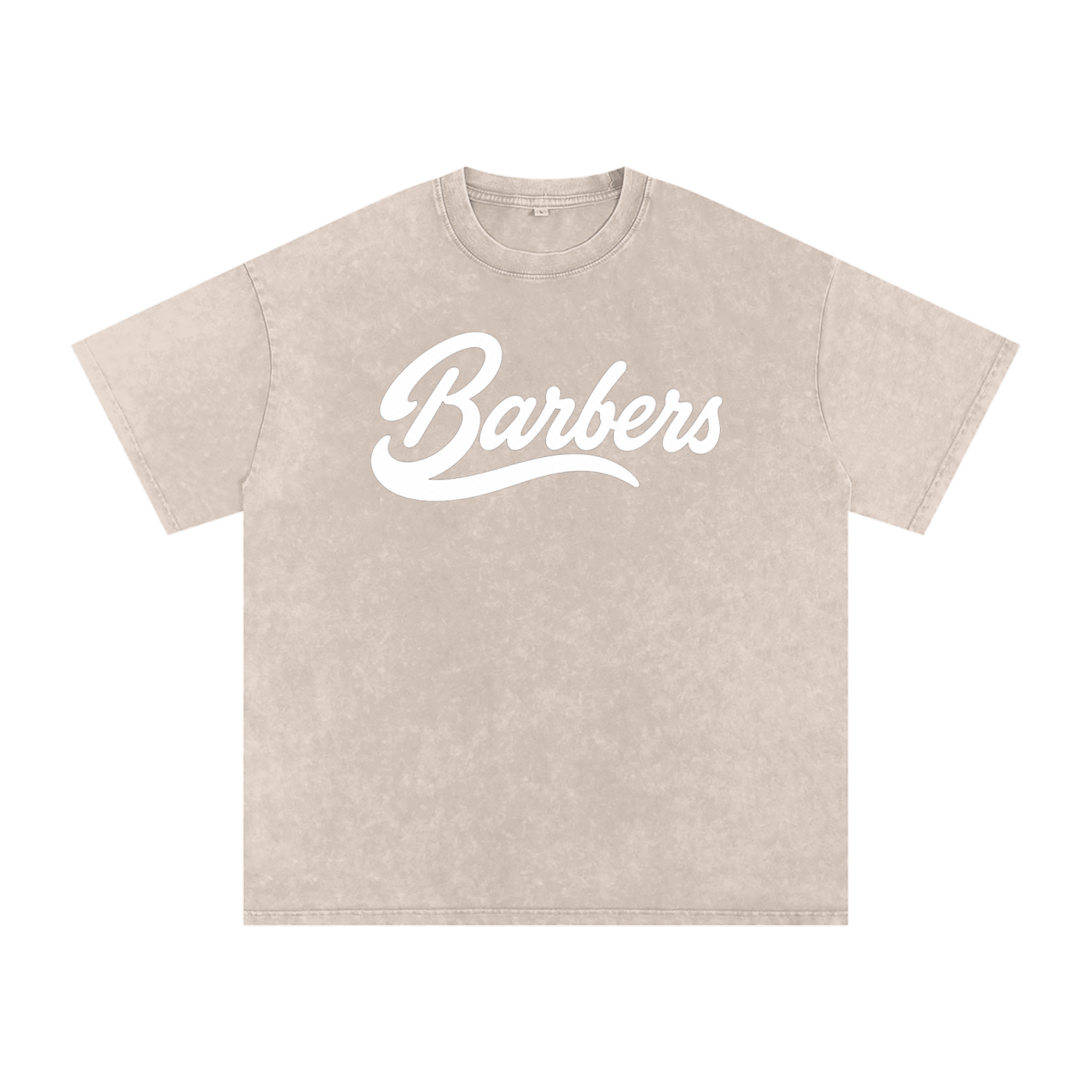 "BARBERS" SNOW WASHED OVERSIZED T-SHIRT