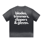 "BARBER ESSENTIALS" I SHAPED GRADIENT WASHED T-SHIRT