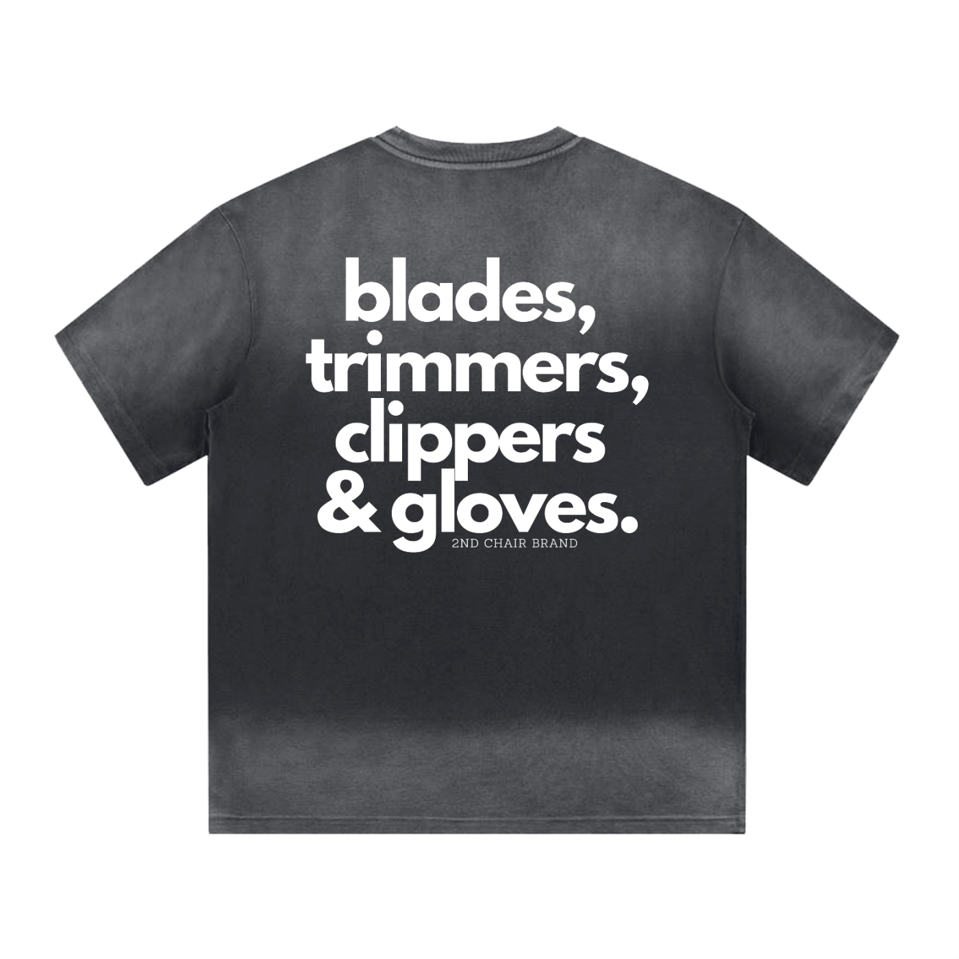 "BARBER ESSENTIALS" I SHAPED GRADIENT WASHED T-SHIRT