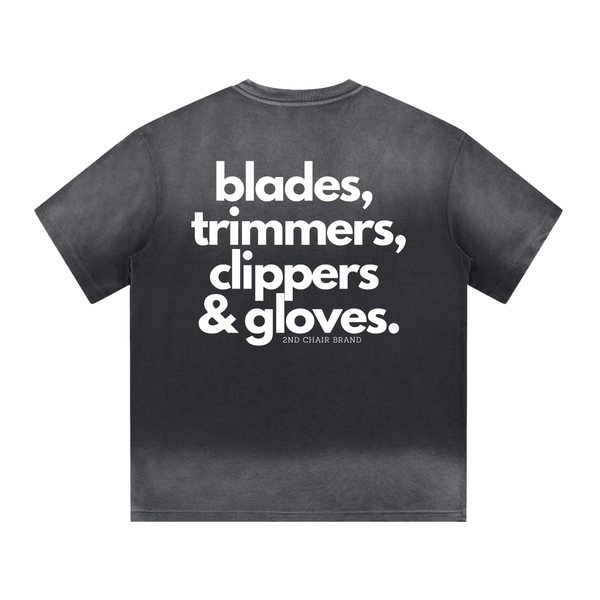 "BARBER ESSENTIALS" I SHAPED GRADIENT WASHED T-SHIRT