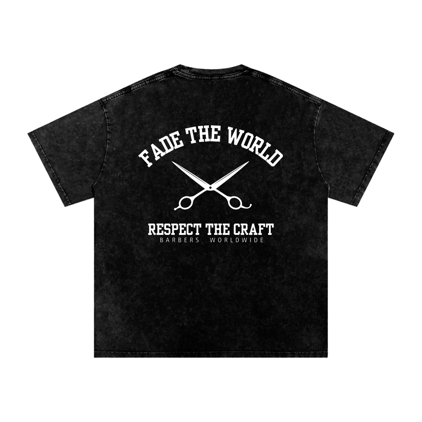 "BARBERS" SNOW WASHED OVERSIZED T-SHIRT