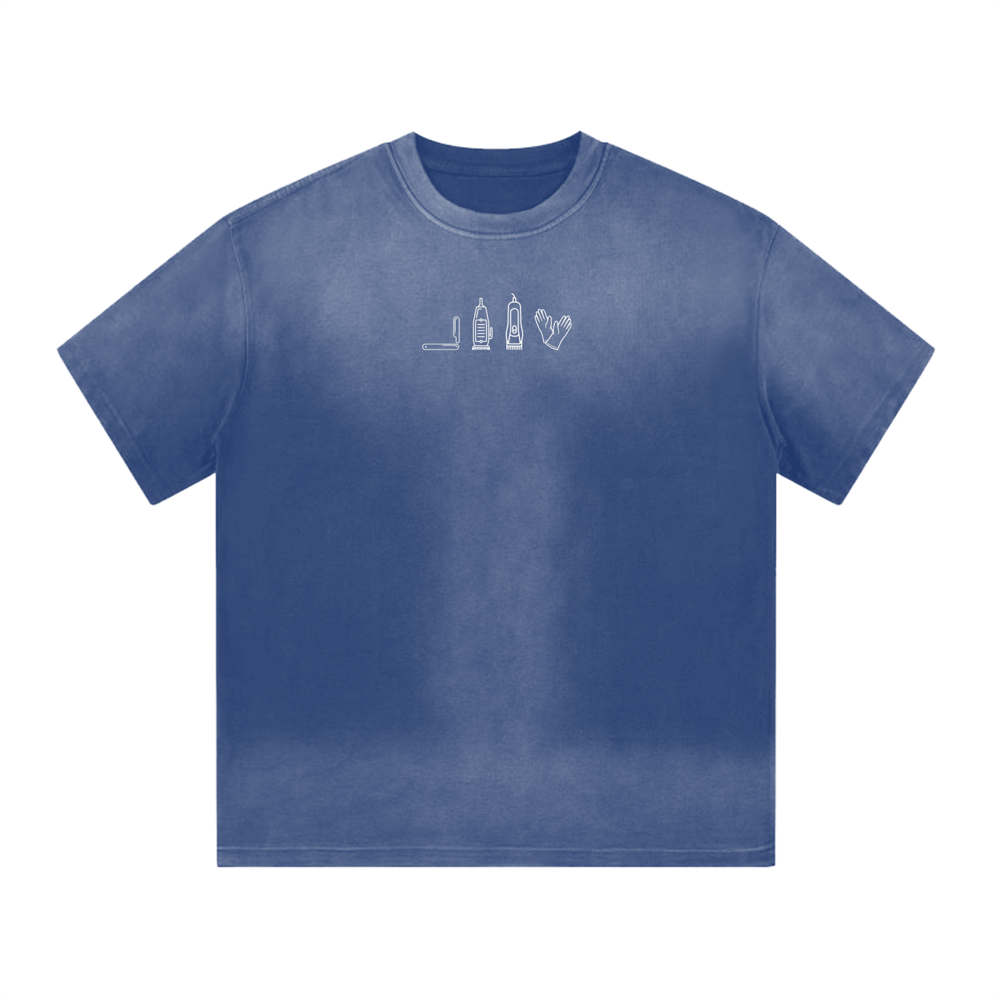 "BARBER ESSENTIALS" I SHAPED GRADIENT WASHED T-SHIRT