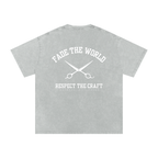 "BARBERS" SNOW WASHED OVERSIZED T-SHIRT