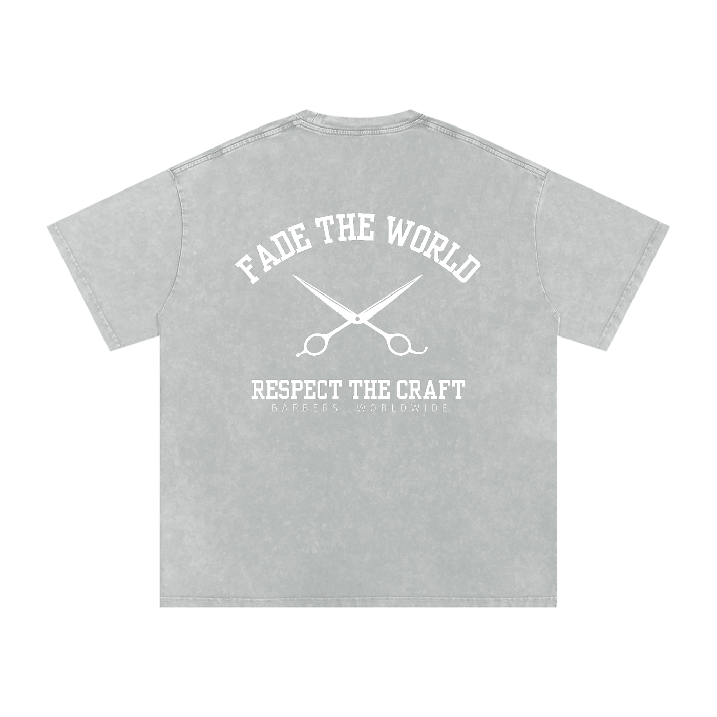 "BARBERS" SNOW WASHED OVERSIZED T-SHIRT