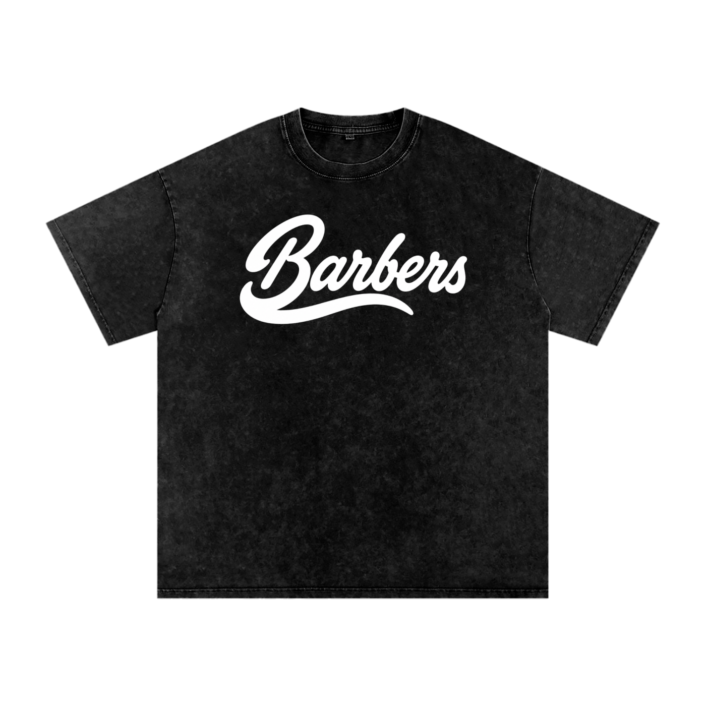 "BARBERS" SNOW WASHED OVERSIZED T-SHIRT