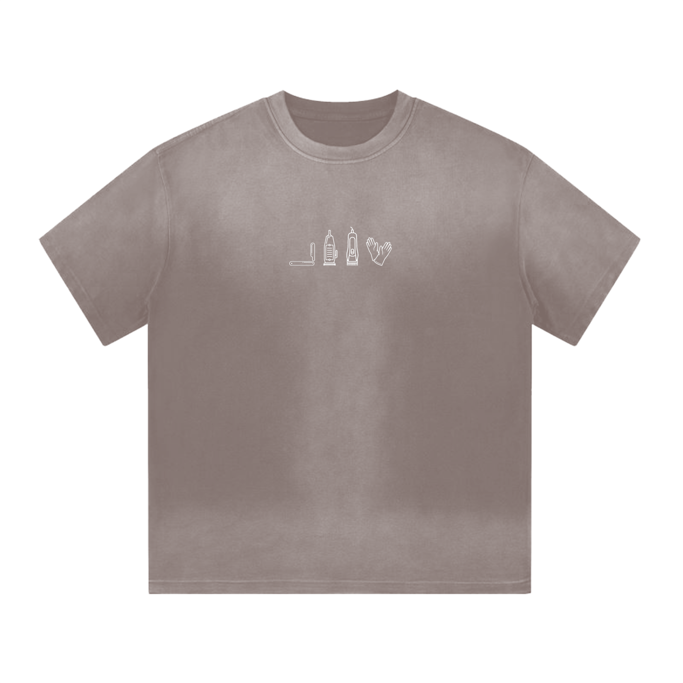 "BARBER ESSENTIALS" I SHAPED GRADIENT WASHED T-SHIRT